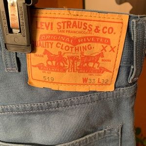 Mens Levi's Vintage Clothing 519 Blue Mirage W33 L32 pants LVC